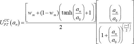 Equation depicts the value function for the uncongested regime.