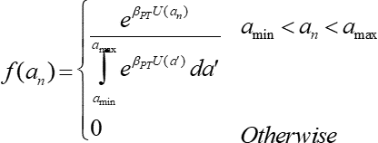 Equation depicts the probability density function.