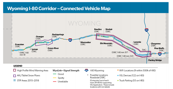 This map shows the Interstate 80 corridor...