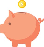 Illustration of a piggy bank