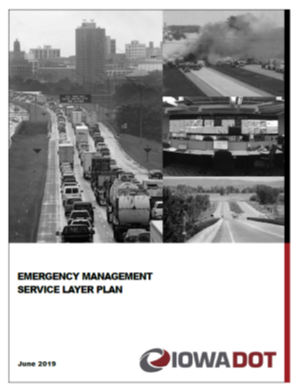 Screen capture of the Iowa Department of Transportation Emergency Management