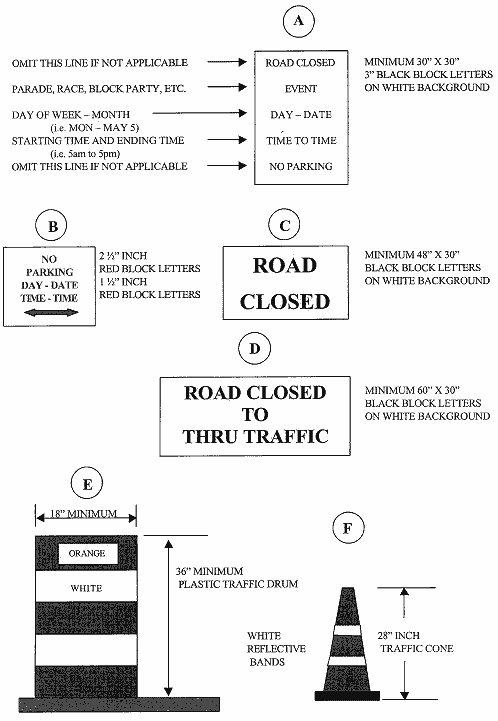public right-of-way permit special requirements, page 3