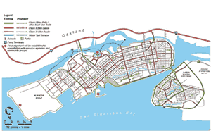 San Francisco Bay Area bicycle route map from 511 Traffic website