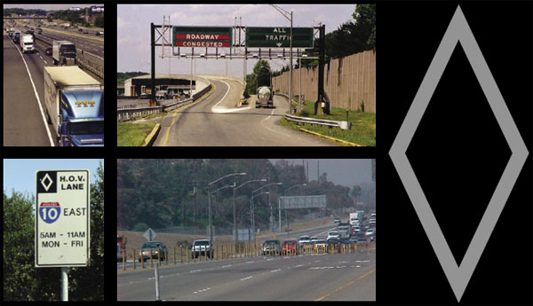 photo collage of traffic and signs