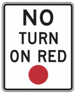 Figure 10-24: Right Turn on Red Restriction Sign