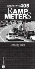 Image - Brochure Cover, Washington State Department of Transportation Interstate 405 Ramp Meters.  Cover has a picture of a two-lane metered ramp with the left lane being a HOV lane and the right lane being an all purpose lane.