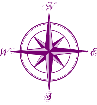 Compass displays points north, south, east, and west.