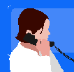 Someone talking on the phone.