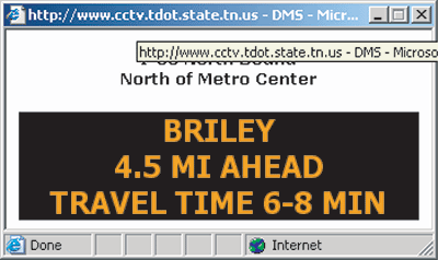 Image showing Figure 2a - DMS Sign showing Travel Time