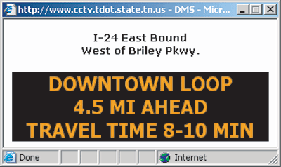 Image showing Figure 2b - DMS Sign showing Travel Time