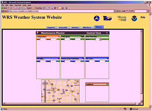 Figure 7 provides a screen shot of the Maintenance Planner module in the initial WRS development.