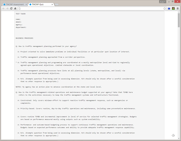 Figure 19. Text-Only Version Output.  Figure is a screenshot of what a &ldquo;Text-Only Version&rdquo; print option is selected.