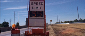 portable speed limit display