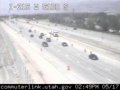 A video camera view of Interstate Route 215 West found on Utah DOT's web site