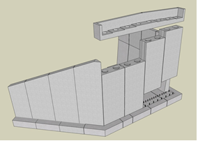 Diagram of a Prefabricated Cantilever Abutment