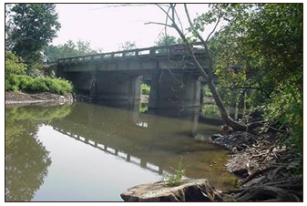 West side view of SBL bridge prior to construction.