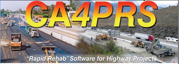 CA4PRS, 'Rapid Rehab' Software for Highway Projects.
