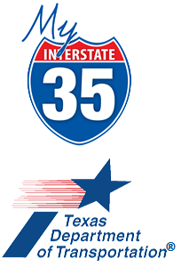 Image shows the Texas DOT My Interstate 35 Logo