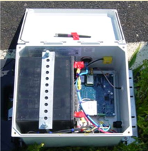 The inside of a field detector unit.