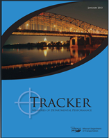 Cover of the January 2013 Tracker Measures of Departmental Performance report.