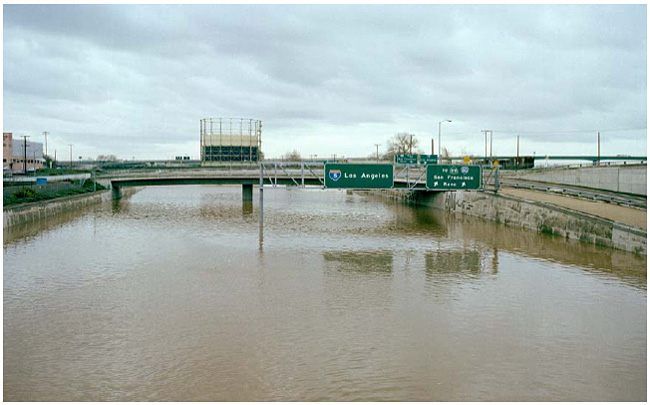 Figure 2. A second view of the flooded Interstate 5 Boat Section.