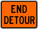 Graphic of an End Detour warning sign.