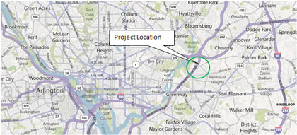 Map - Figure 24 shows the location of the Eastern Avenue project.
