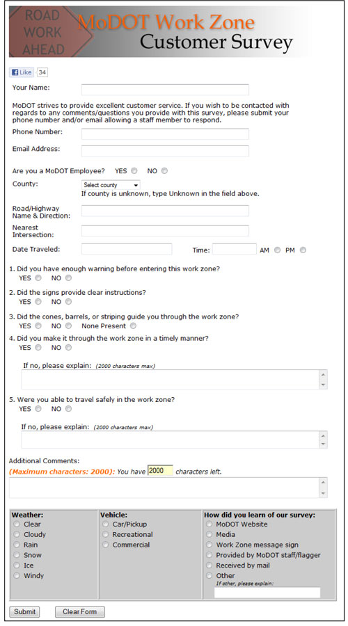 Guidance On Data Needs Availability And Opportunities For Work Zone Performance Measures 5 0 Data Sources And Computational Methods For Customer Satisfaction Related Work Zone Performance Measures Fhwa Work Zone