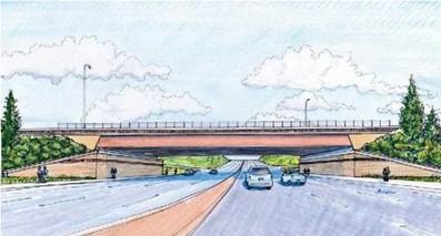 Schematic of the design of the new US 285 bridge over Wadsworth Boulevard.