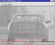 computer screen showing photo of a car's rear license plate